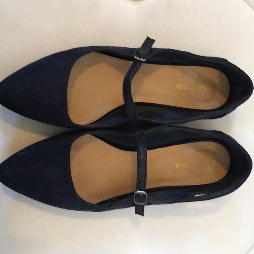 Navy blue flats